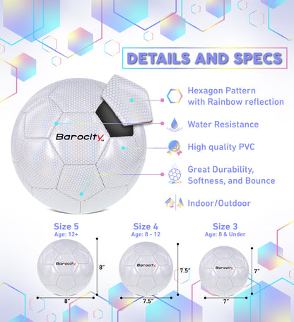 SOCCER BALL - WHITE MODERN PATTERN - SIZE 5