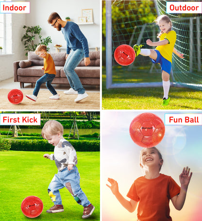 SOCCER BALL - RED MODERN PATTERN - SIZE 3