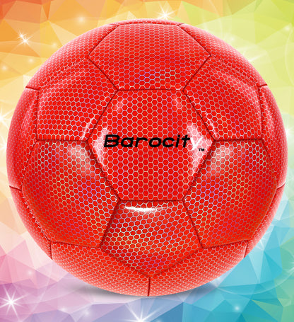 SOCCER BALL - RED MODERN PATTERN - SIZE 3