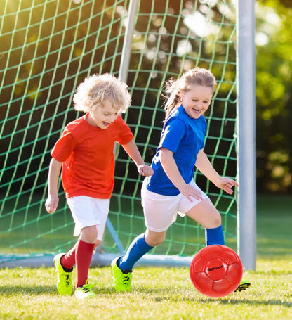 SOCCER BALL - RED MODERN PATTERN - SIZE 3