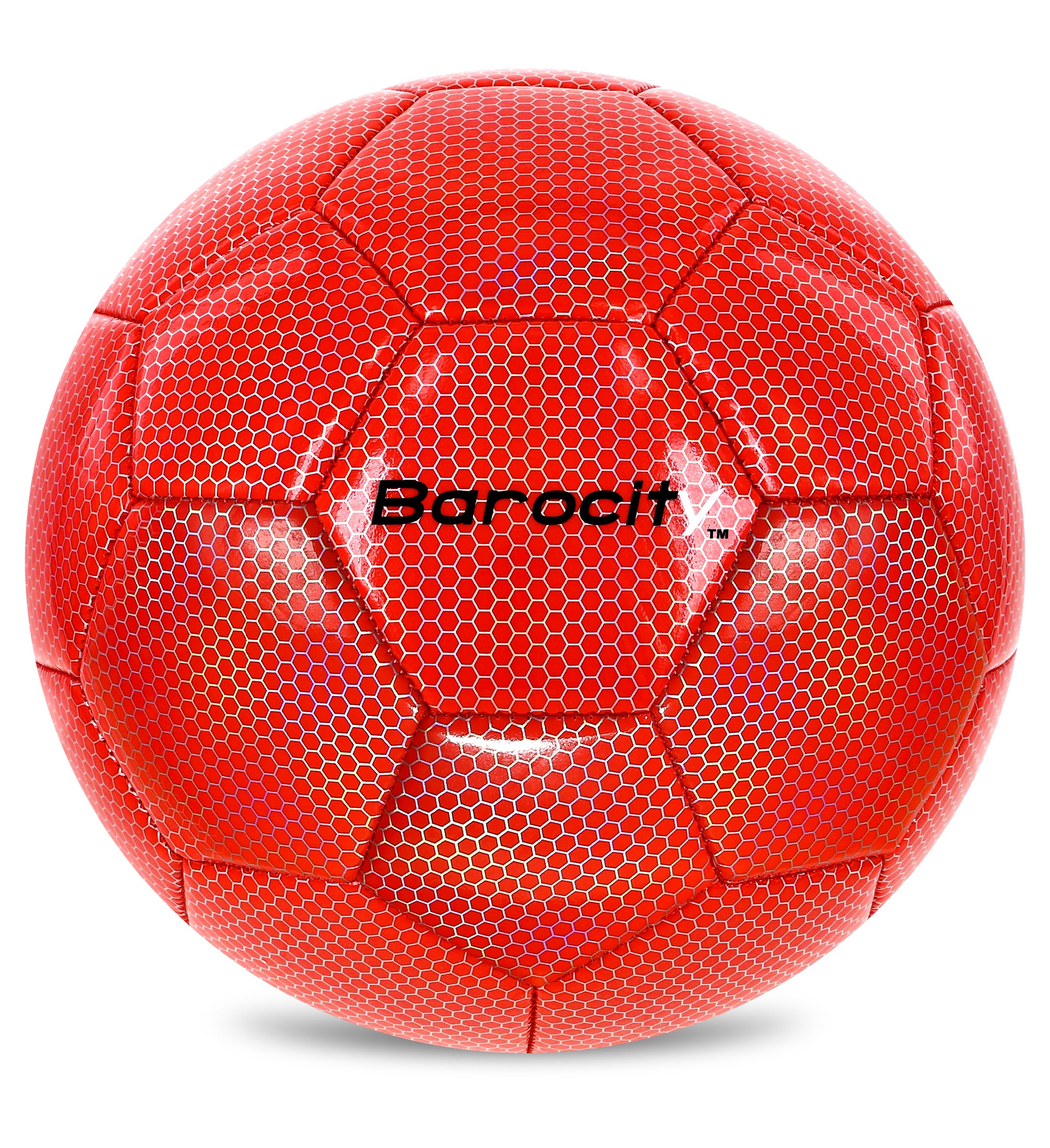 SOCCER BALL - RED MODERN PATTERN - SIZE 4