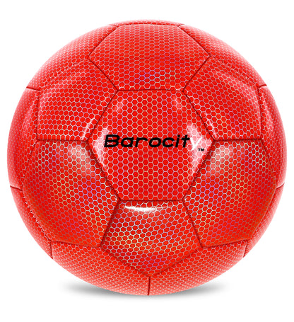 SOCCER BALL - RED MODERN PATTERN - SIZE 4