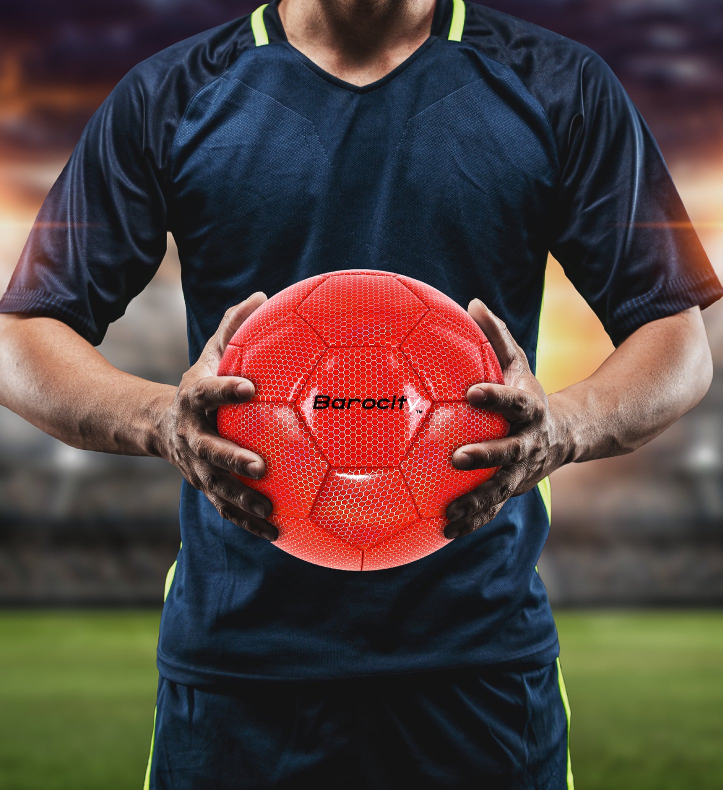 SOCCER BALL - RED MODERN PATTERN - SIZE 5