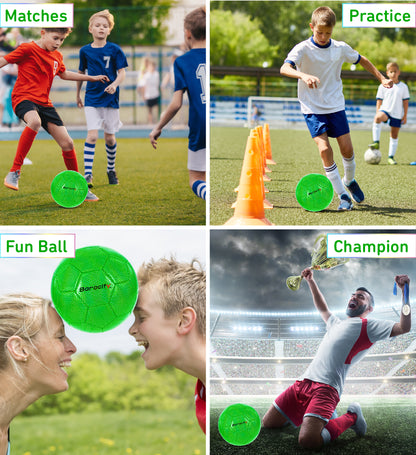 SOCCER BALL - GREEN MODERN PATTERN - SIZE 4