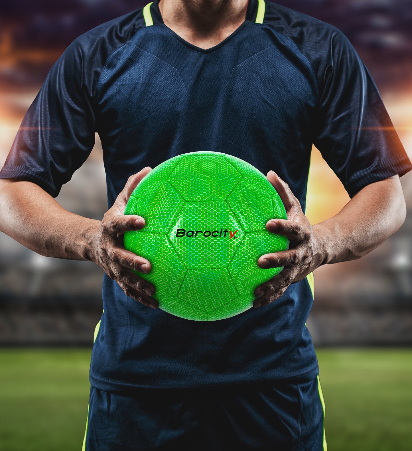 SOCCER BALL - GREEN MODERN PATTERN - SIZE 4
