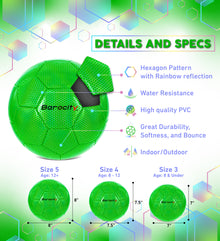 SOCCER BALL - GREEN MODERN PATTERN - SIZE 5