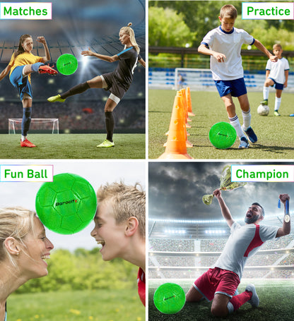SOCCER BALL - GREEN MODERN PATTERN - SIZE 5