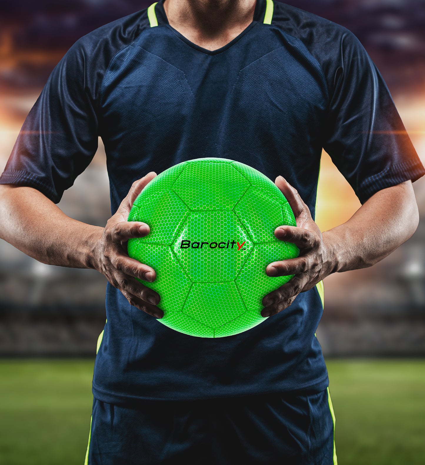 SOCCER BALL - GREEN MODERN PATTERN - SIZE 5