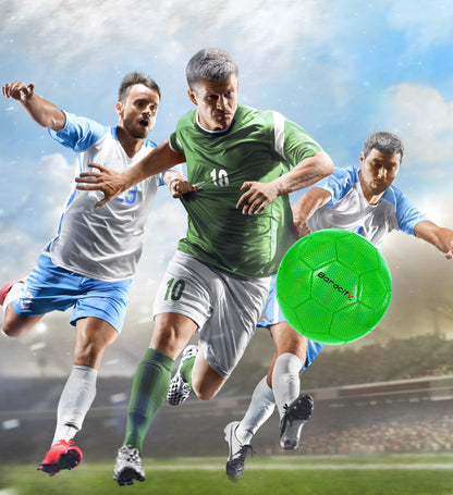SOCCER BALL - GREEN MODERN PATTERN - SIZE 5