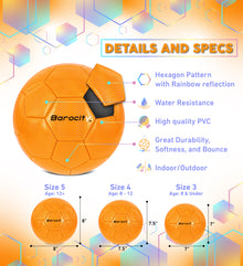 SOCCER BALL - ORANGE MODERN PATTERN - SIZE 4