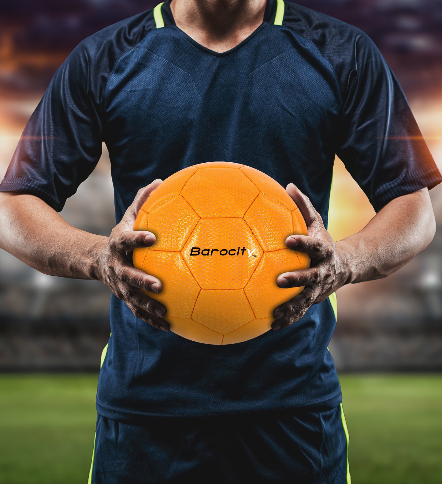 SOCCER BALL - ORANGE MODERN PATTERN - SIZE 4