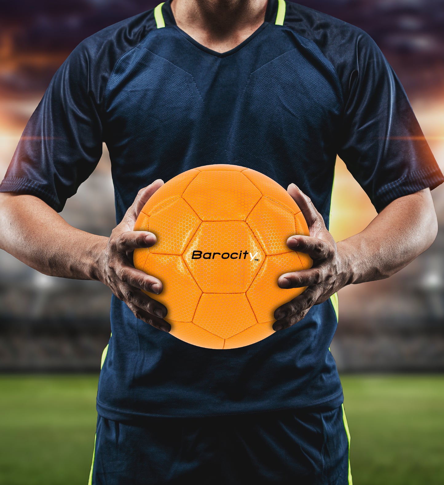 SOCCER BALL - ORANGE MODERN PATTERN - SIZE 5