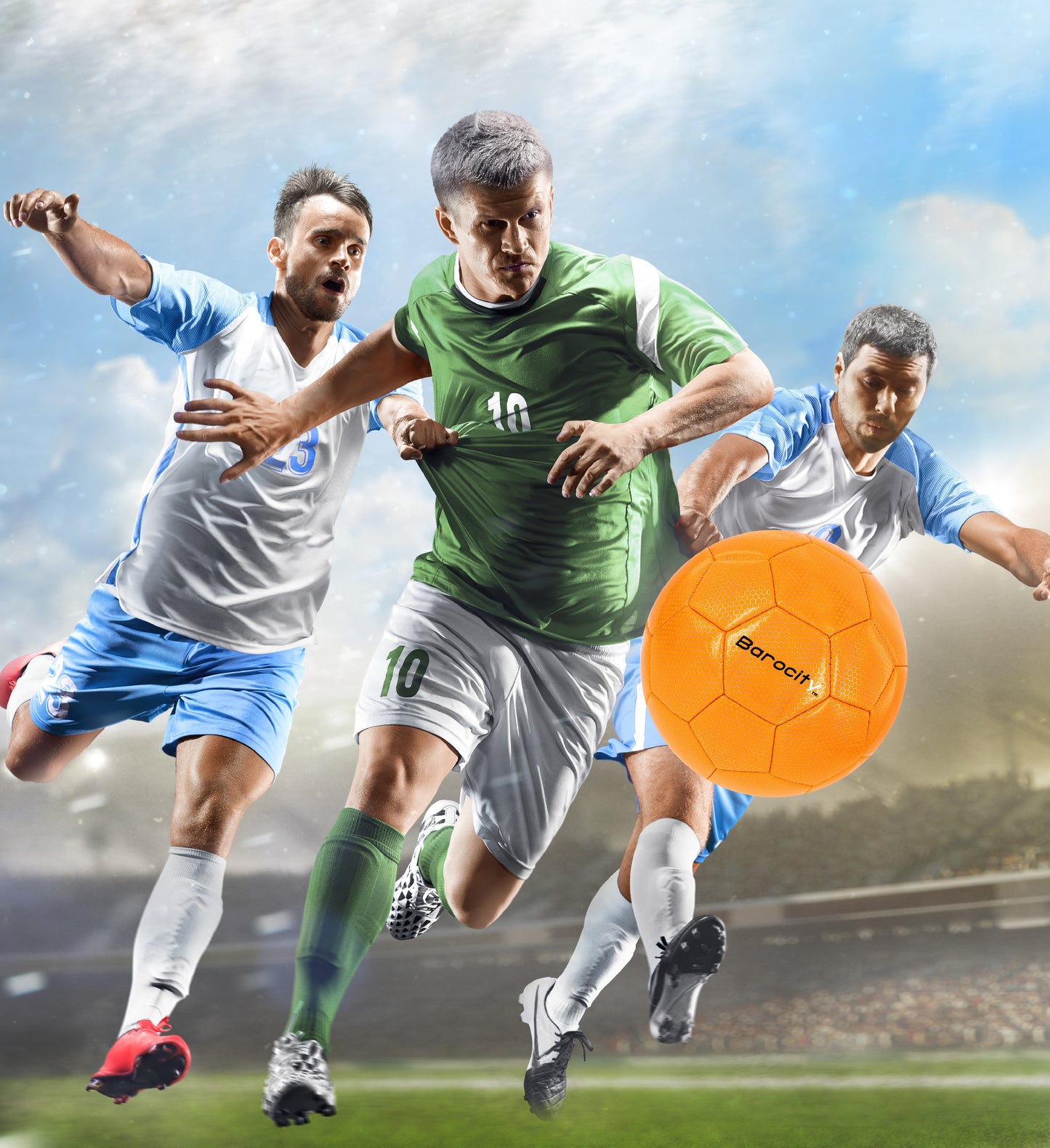 SOCCER BALL - ORANGE MODERN PATTERN - SIZE 5