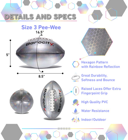 FOOTBALL - SILVER MODERN PATTERN - SIZE 3