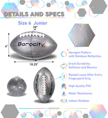 FOOTBALL - SILVER MODERN PATTERN - SIZE 6