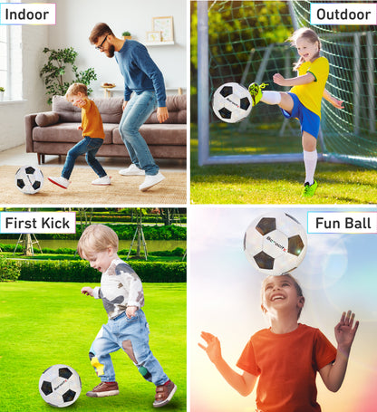 SOCCER BALL - CLASSIC BLACK & WHITE MODERN PATTERN - SIZE 3