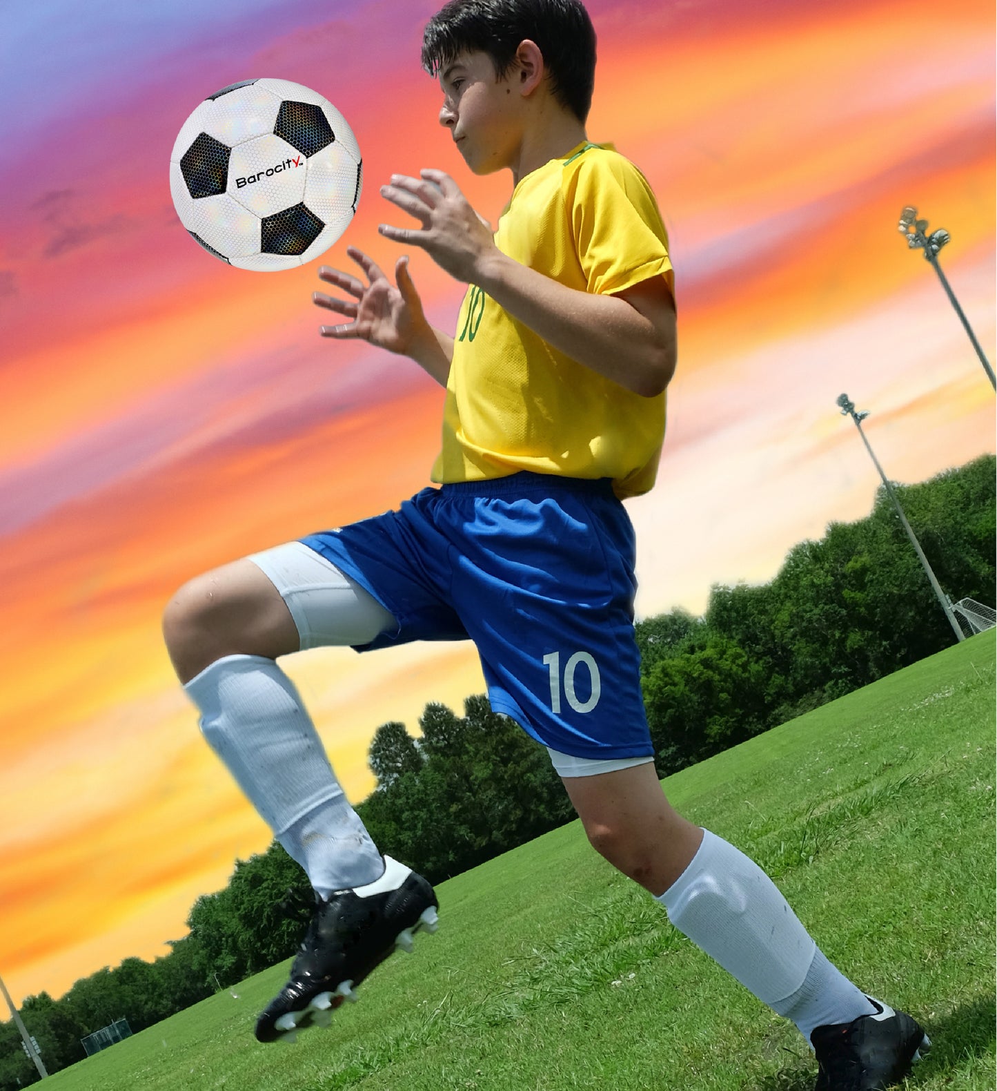SOCCER BALL - CLASSIC BLACK & WHITE MODERN PATTERN - SIZE 4