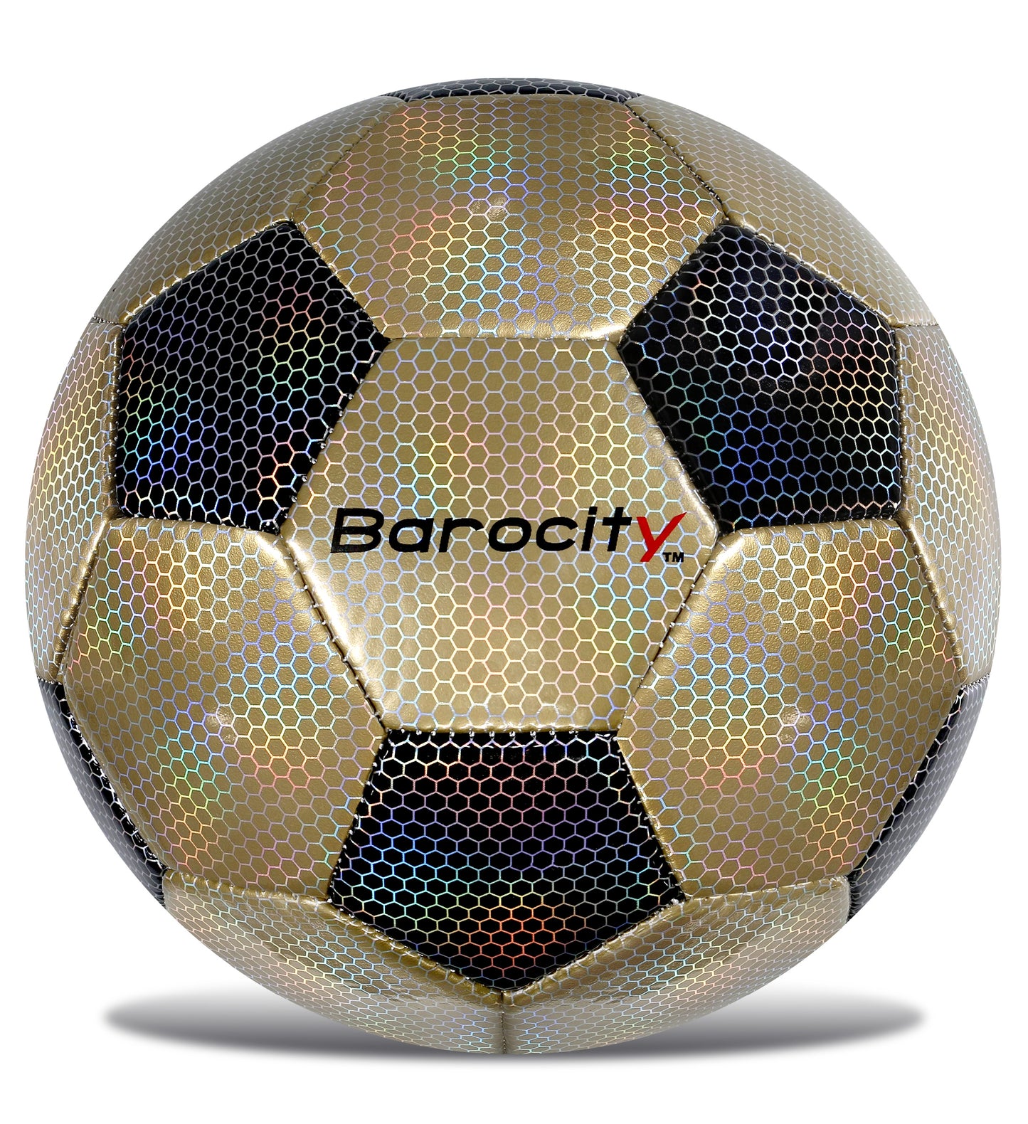 SOCCER BALL - CLASSIC BLACK & GOLD MODERN PATTERN - SIZE 3