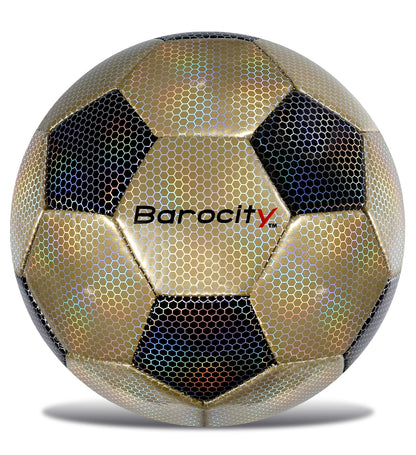 SOCCER BALL - CLASSIC BLACK & GOLD MODERN PATTERN - SIZE 3