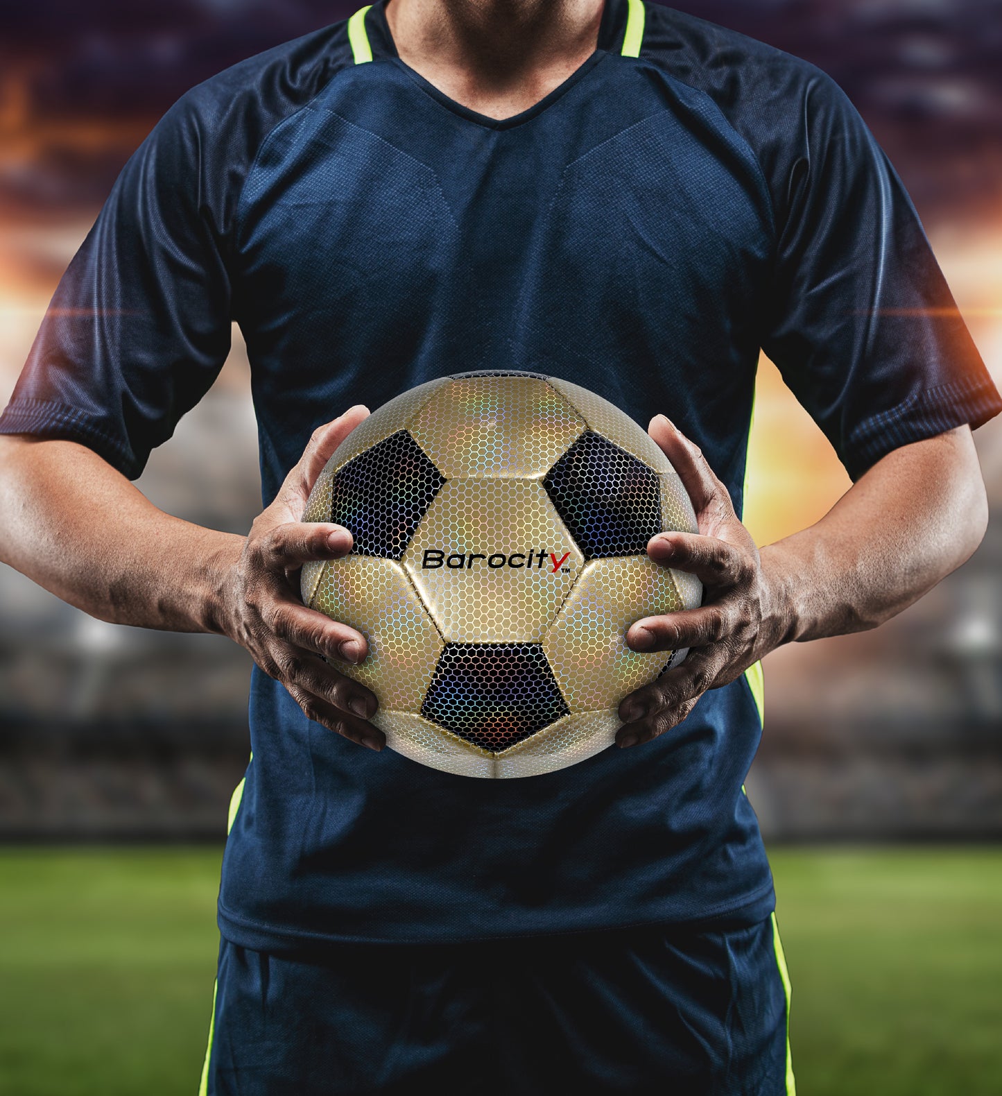 SOCCER BALL - CLASSIC BLACK & GOLD MODERN PATTERN - SIZE 4