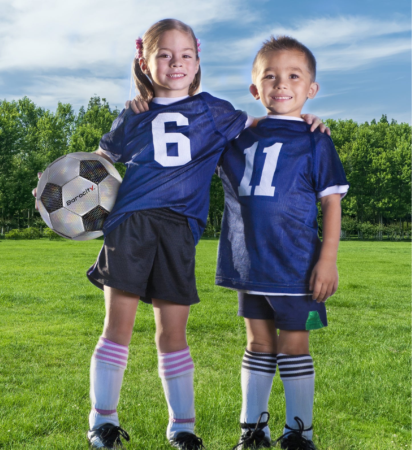 SOCCER BALL - CLASSIC BLACK & SILVER MODERN PATTERN - SIZE 3