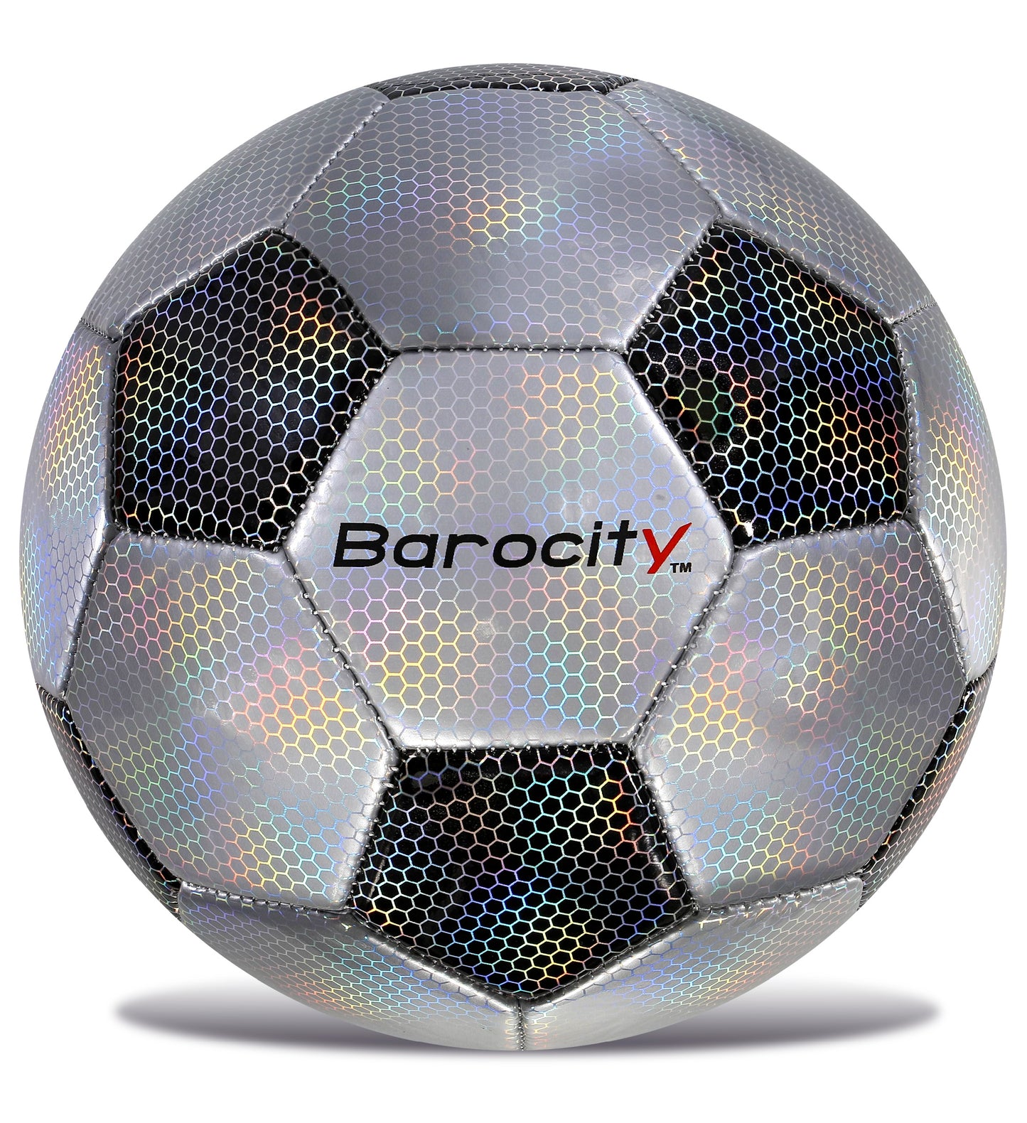 SOCCER BALL - CLASSIC BLACK & SILVER MODERN PATTERN - SIZE 3