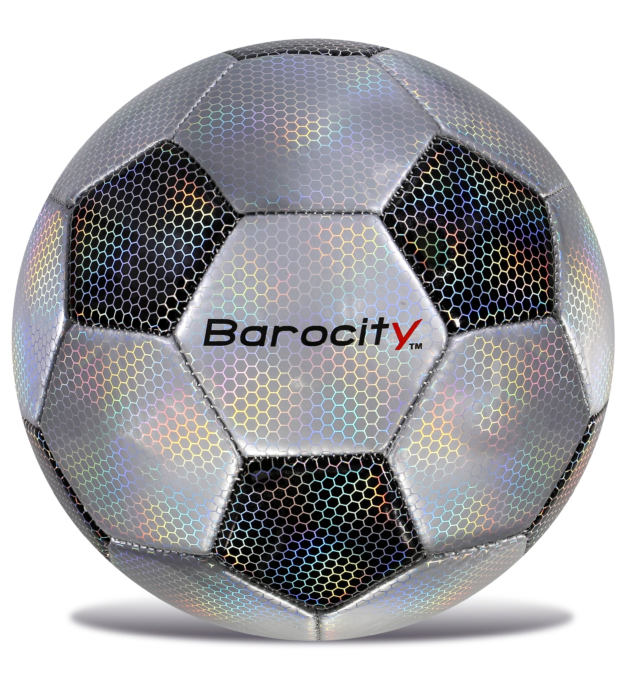 SOCCER BALL - CLASSIC BLACK & SILVER MODERN PATTERN - SIZE 3