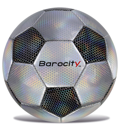 SOCCER BALL - CLASSIC BLACK & SILVER MODERN PATTERN - SIZE 3