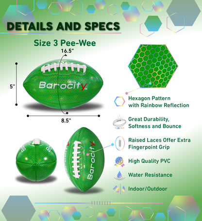 FOOTBALL - GREEN MODERN PATTERN - SIZE 3