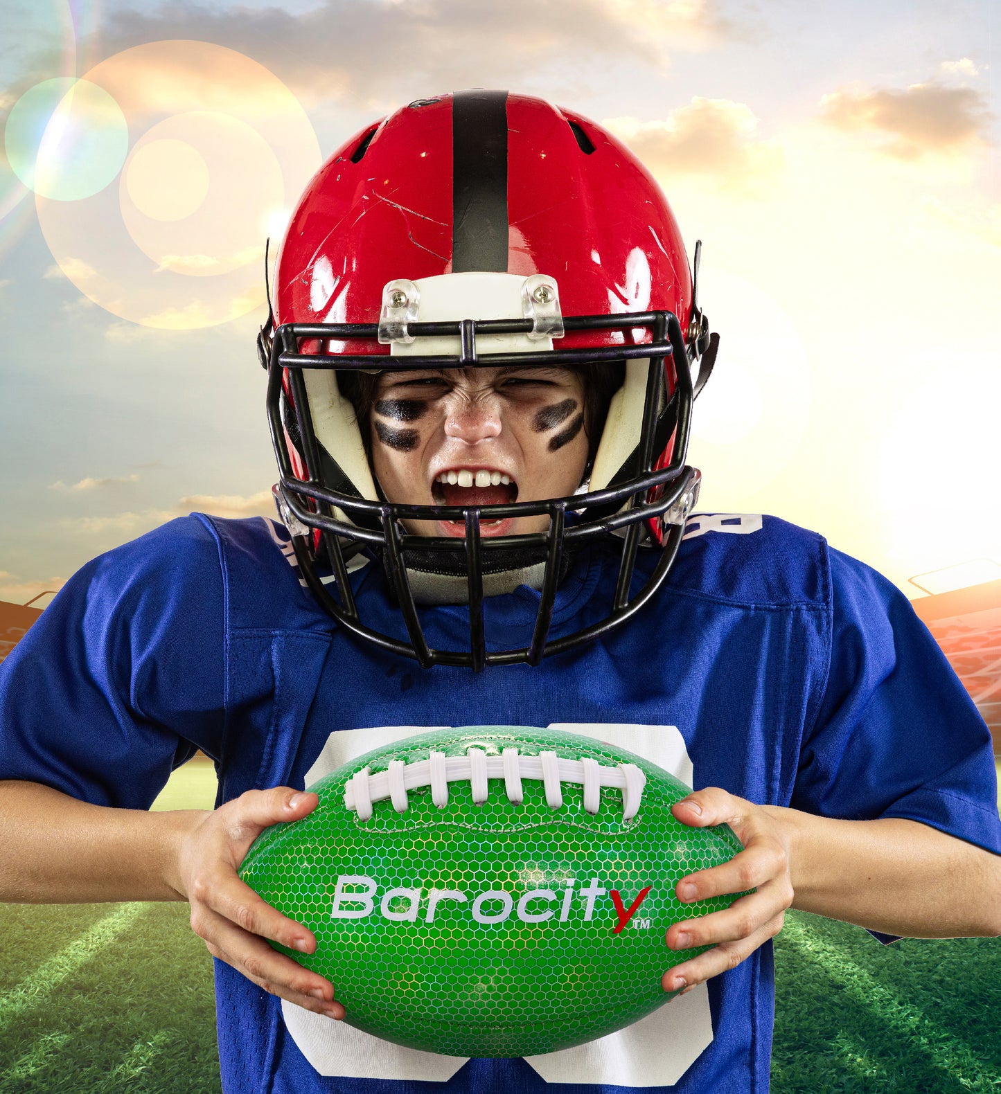 FOOTBALL - GREEN MODERN PATTERN - SIZE 3