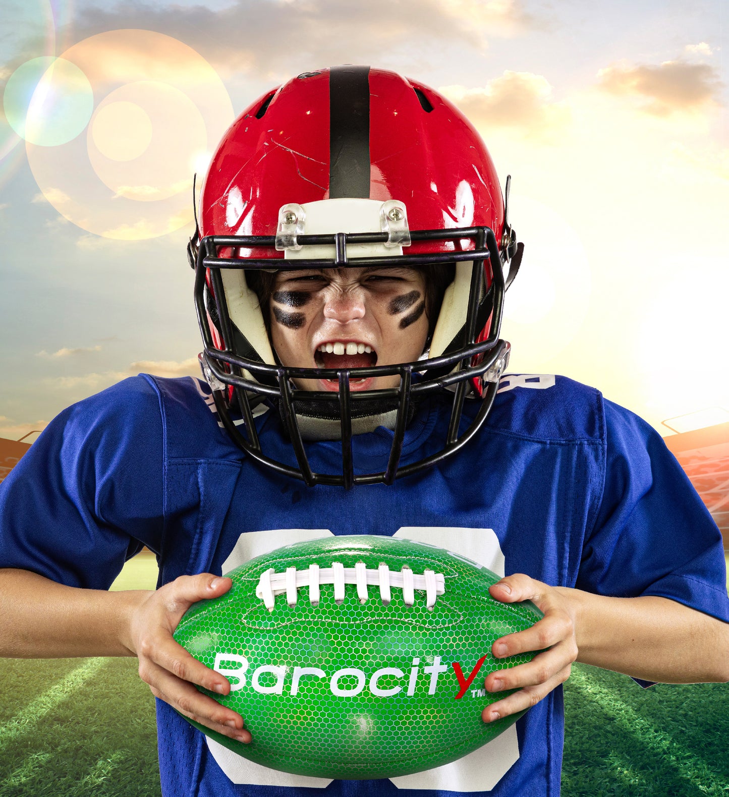 FOOTBALL - GREEN MODERN PATTERN - SIZE 6
