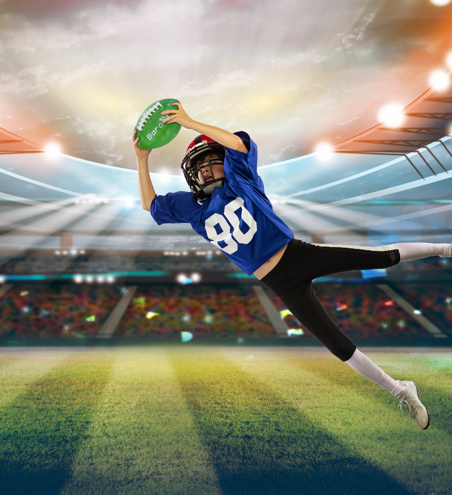 FOOTBALL - GREEN MODERN PATTERN - SIZE 6