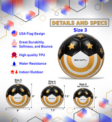 SOCCER BALL - USA FLAG - SIZE 3