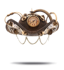 STEAMPUNK - TRICORNE COLONIAL TOP HAT - GOLD