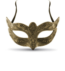 STEAMPUNK - VENETIAN METALLIC MASQUERADE BALL MASK - GOLD