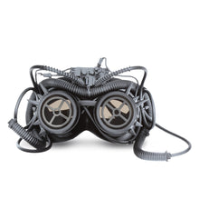 STEAMPUNK - METALLIC MECHANICAL SPIKED GOGGLES MASK - SILVER