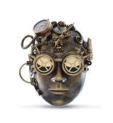 STEAMPUNK - METALLIC MECHANICAL FULL FACE MASK - GOLD