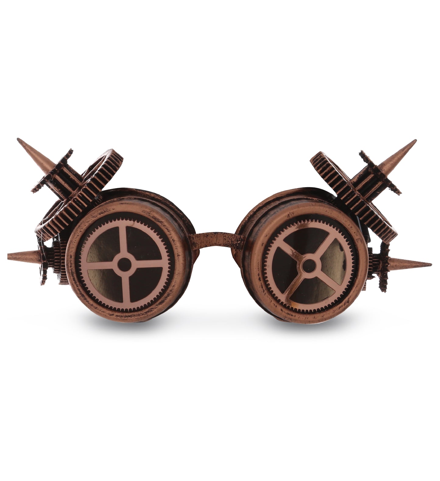 STEAMPUNK - METALLIC SPIKED GEARS GOGGLES - COPPER