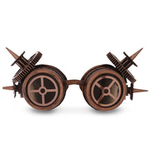 STEAMPUNK - METALLIC SPIKED GEARS GOGGLES - COPPER