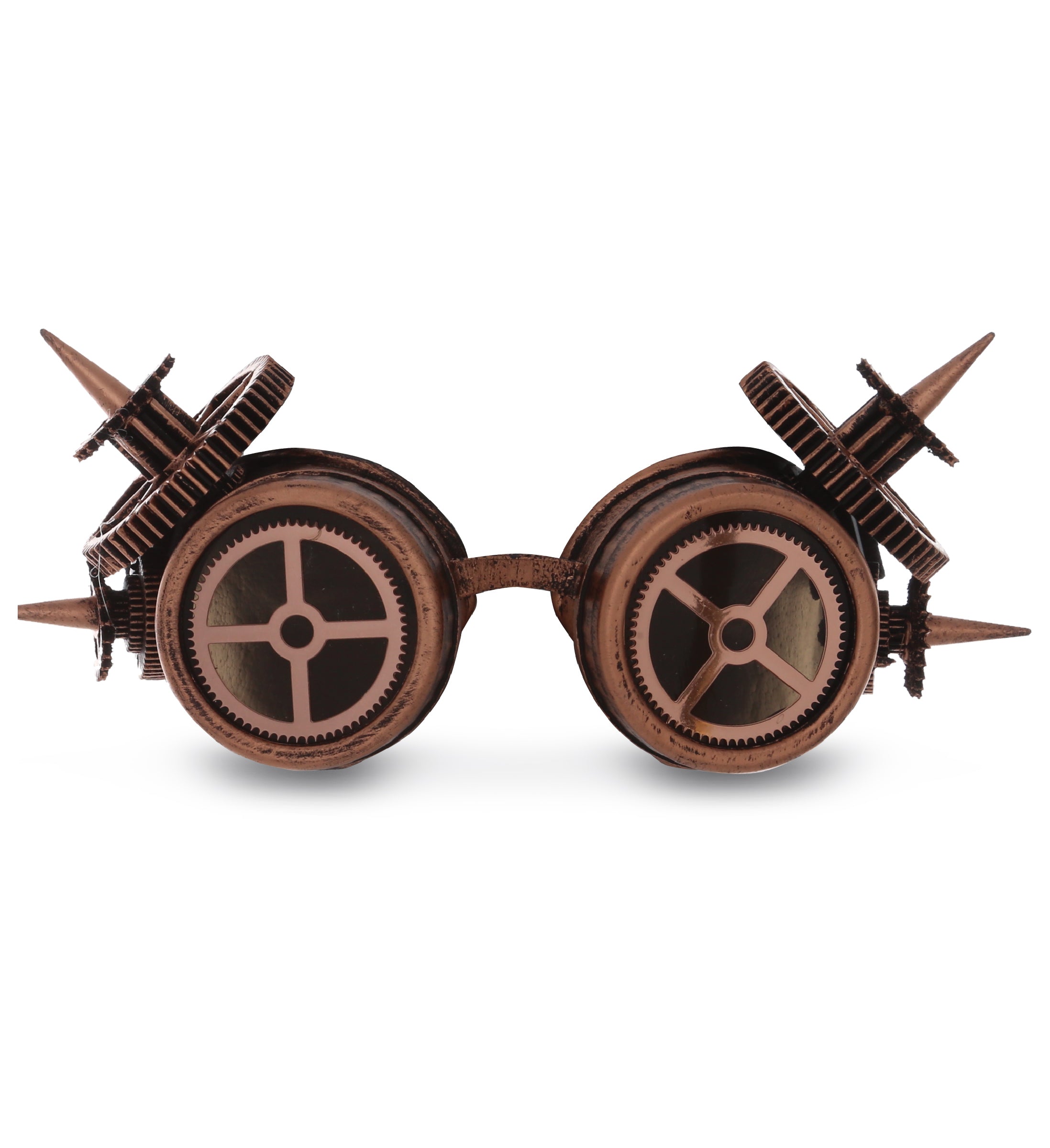 STEAMPUNK - METALLIC SPIKED GEARS GOGGLES - COPPER