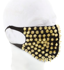 STEAMPUNK - SPIKES FACE MASK - GOLD