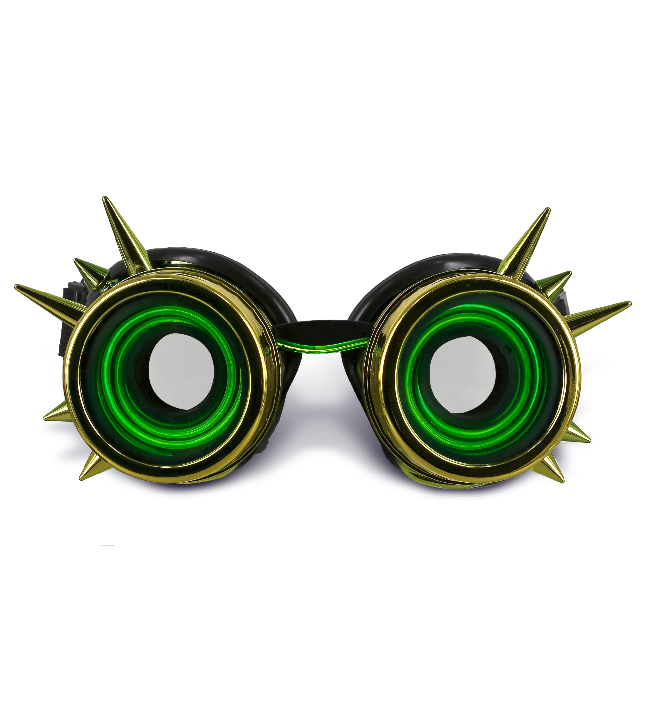 Led Light-Up Glowing Goggles - Gold - Steampunk