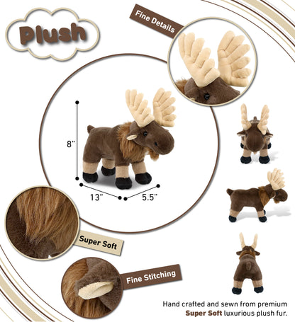 SUPER-SOFT PLUSH - STANDING MOOSE 8"