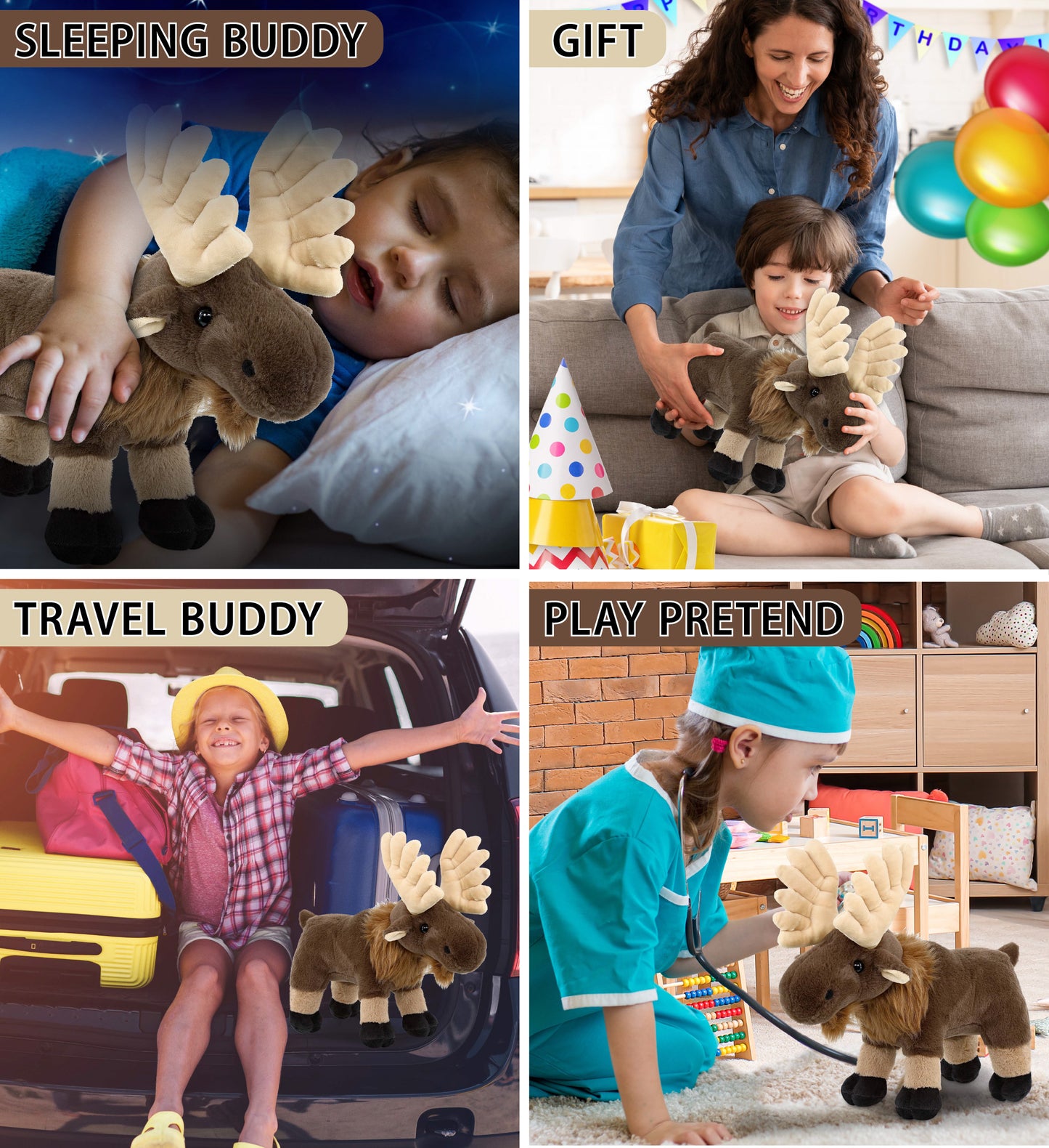 SUPER-SOFT PLUSH - STANDING MOOSE 8"