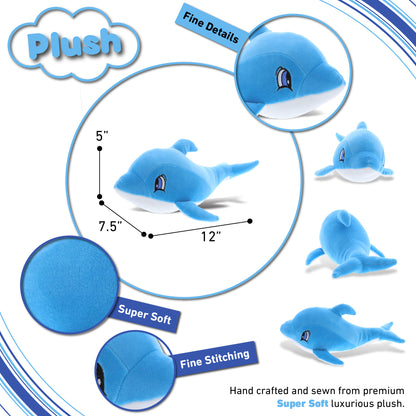 BABY SOFT PLUSH - BLUE DOLPHIN