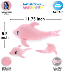 BABY SOFT PLUSH - PINK DOLPHIN