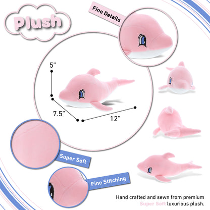 BABY SOFT PLUSH - PINK DOLPHIN