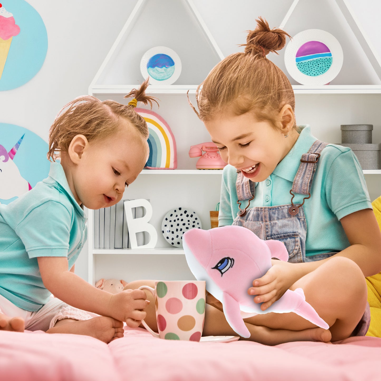 BABY SOFT PLUSH - PINK DOLPHIN