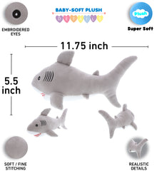 BABY SOFT PLUSH - GREY SHARK