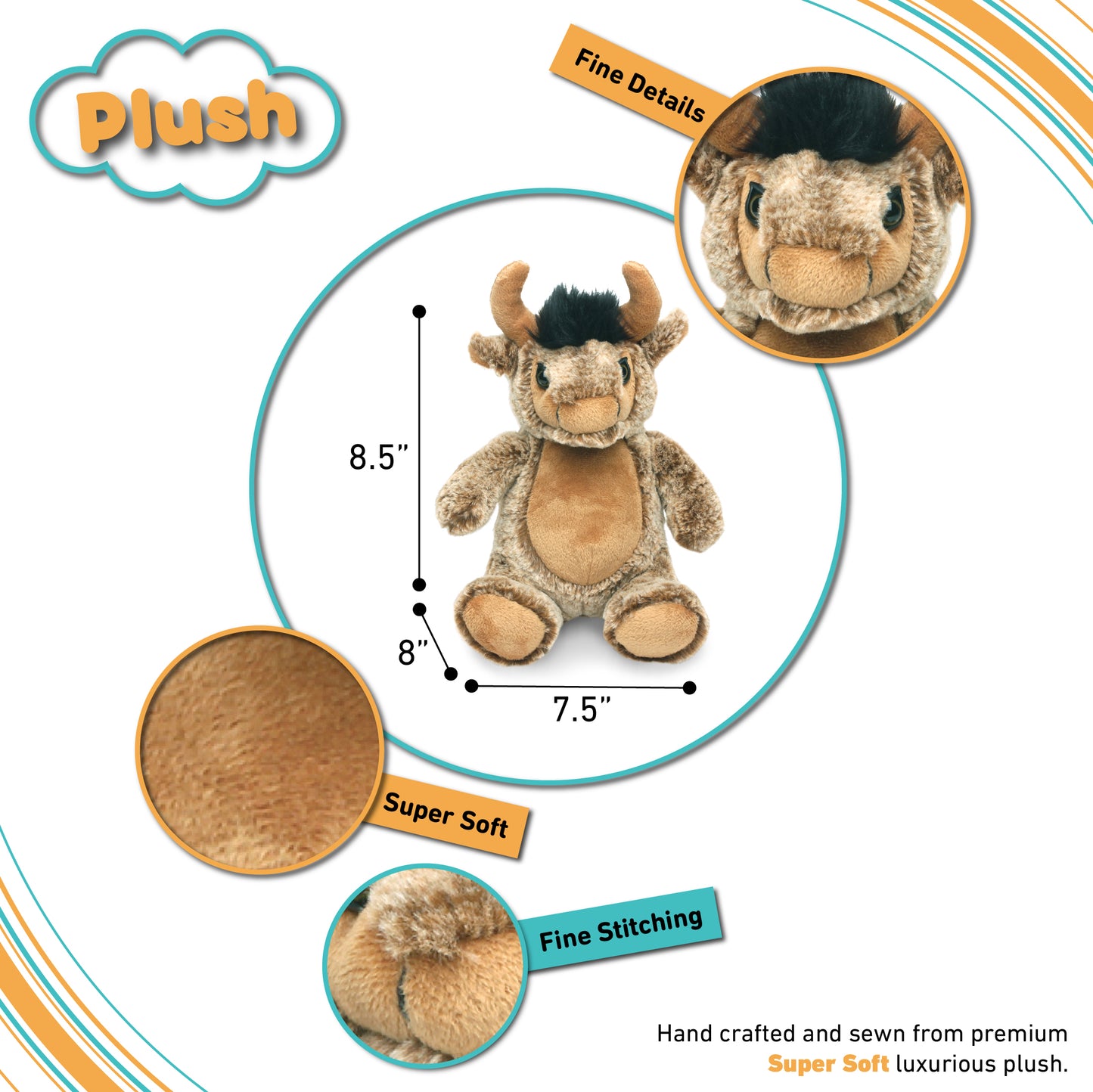 SUPER SOFT PLUSH - SITTING BUFFALO